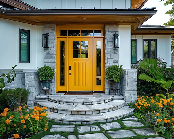 Fiberglass entry door