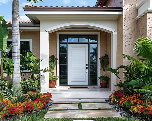 Fiberglass entry door