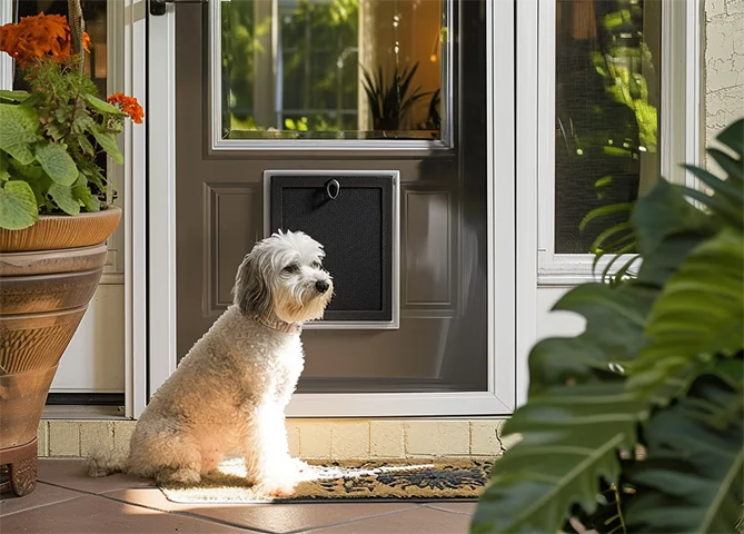 Storm door installation