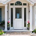 Storm door installation