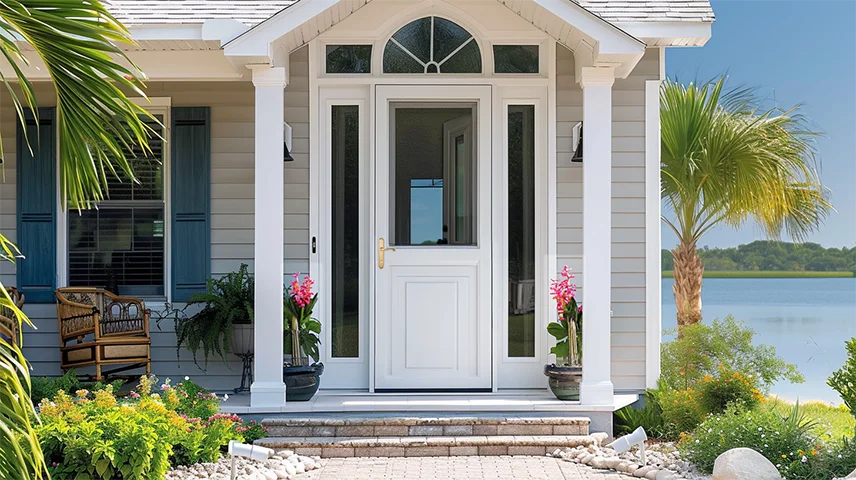 Storm door installation